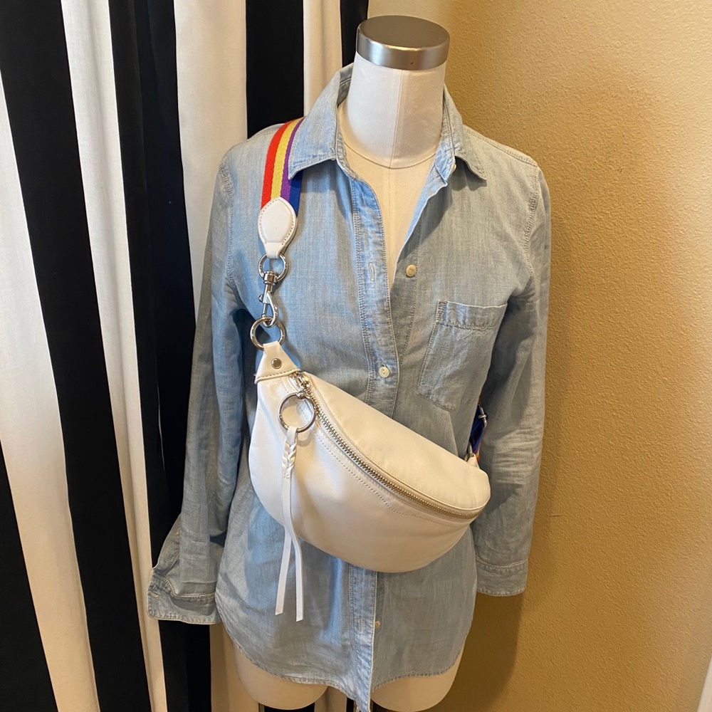 Rebecca Minkoff Bree Belt Bag Rainbow Webbing